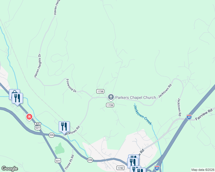 map of restaurants, bars, coffee shops, grocery stores, and more near 220 Proctors Knob Road in Marion