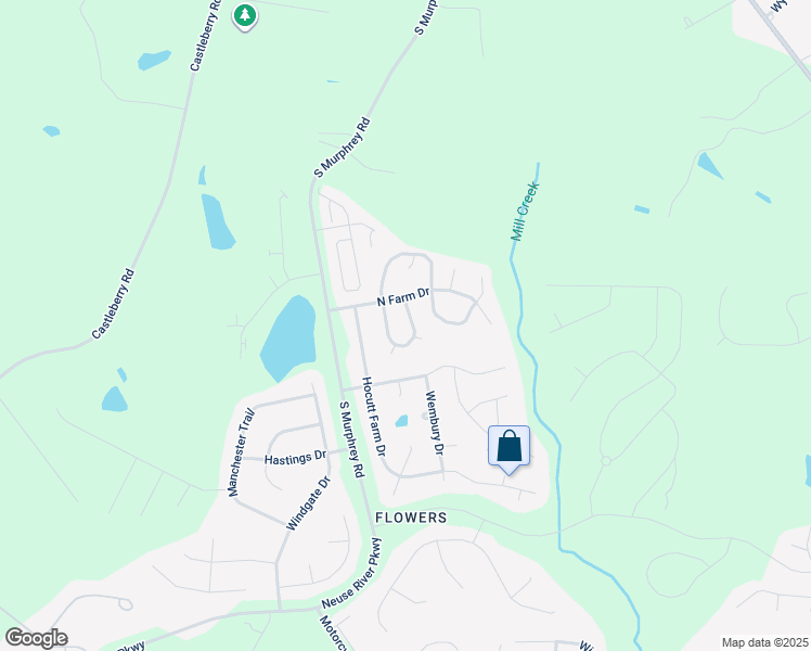 map of restaurants, bars, coffee shops, grocery stores, and more near 207 Willowbrook Circle in Clayton