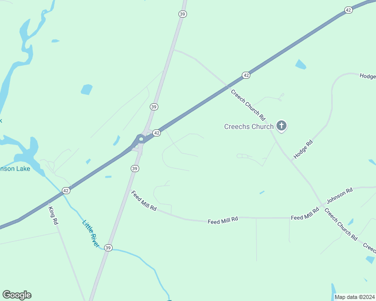 map of restaurants, bars, coffee shops, grocery stores, and more near 153 Tahoe Drive in Kenly