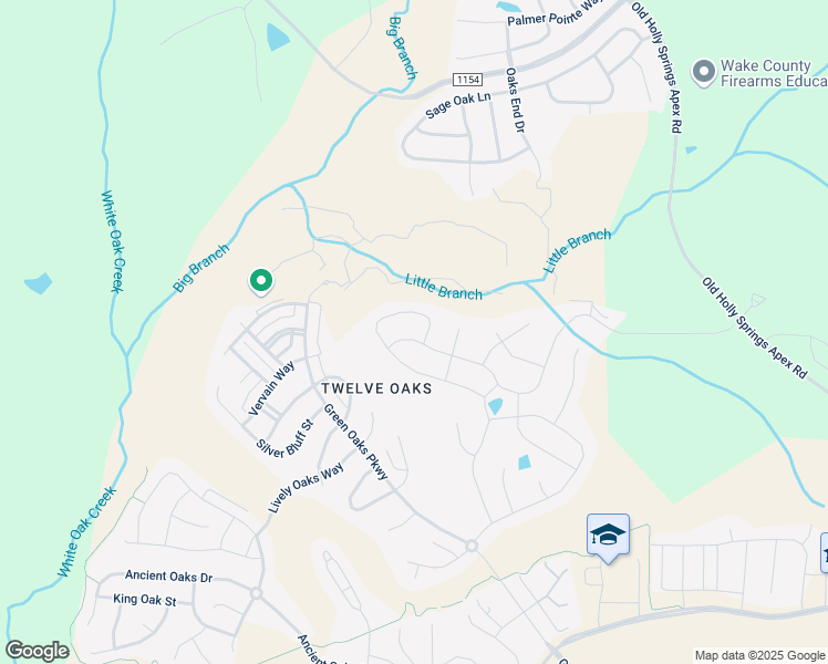 map of restaurants, bars, coffee shops, grocery stores, and more near 348 Golf Vista Trail in Holly Springs