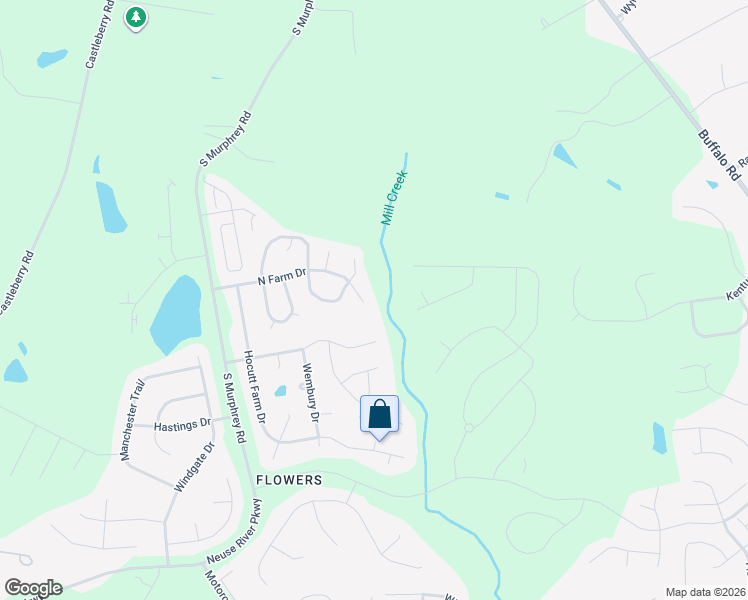 map of restaurants, bars, coffee shops, grocery stores, and more near 379 North Farm Drive in Clayton