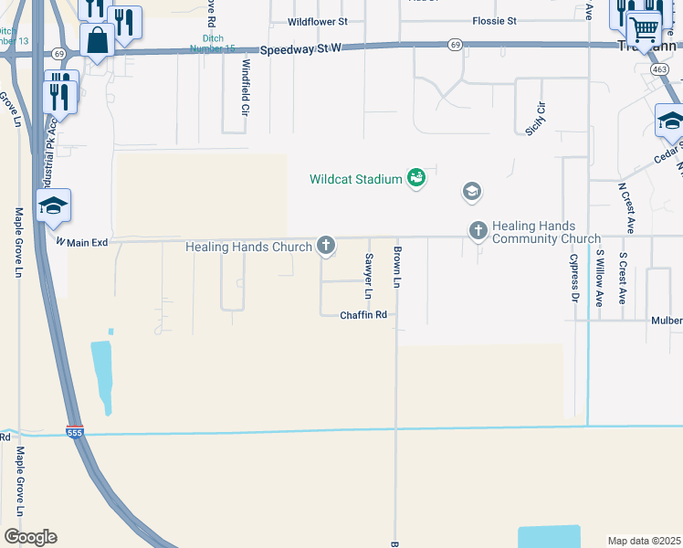 map of restaurants, bars, coffee shops, grocery stores, and more near 1816 Guys Pass in Trumann