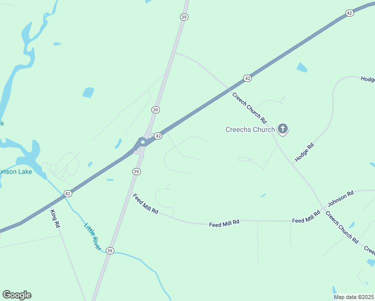 map of restaurants, bars, coffee shops, grocery stores, and more near 153 Tahoe Drive in Kenly
