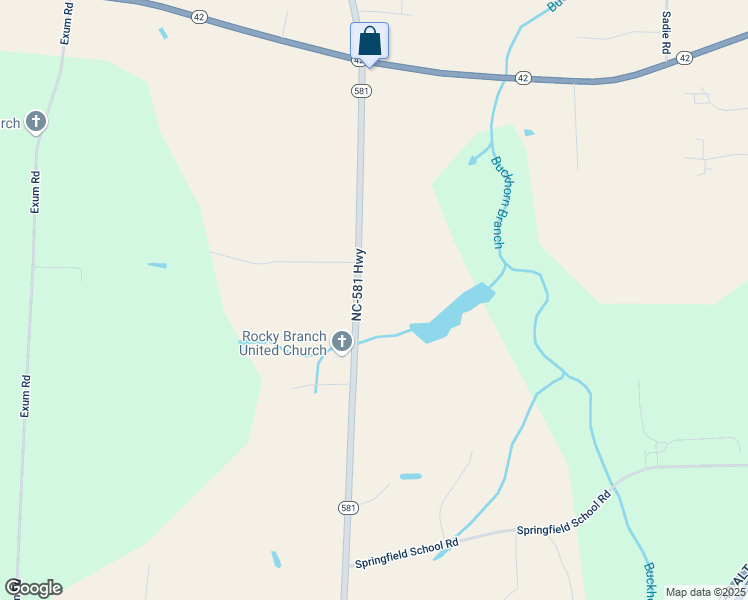 map of restaurants, bars, coffee shops, grocery stores, and more near 5939 North Carolina 581 in Kenly