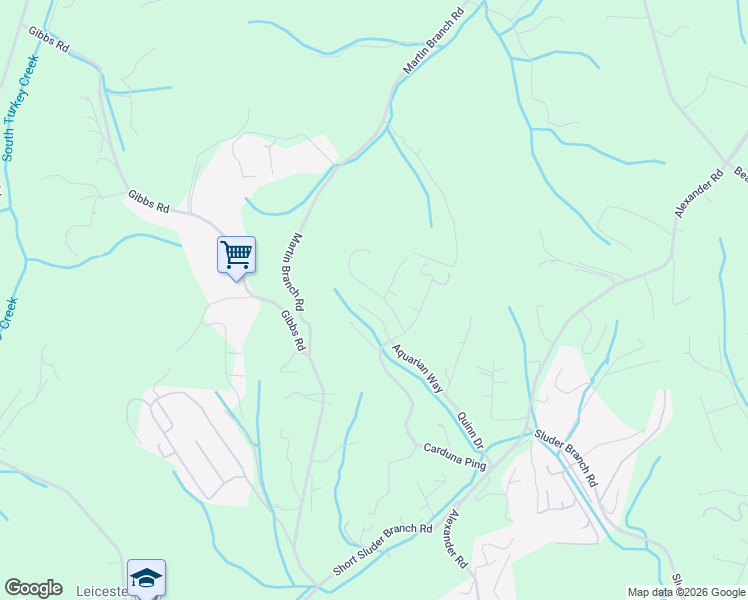 map of restaurants, bars, coffee shops, grocery stores, and more near 616 Southern Pines Place in Leicester