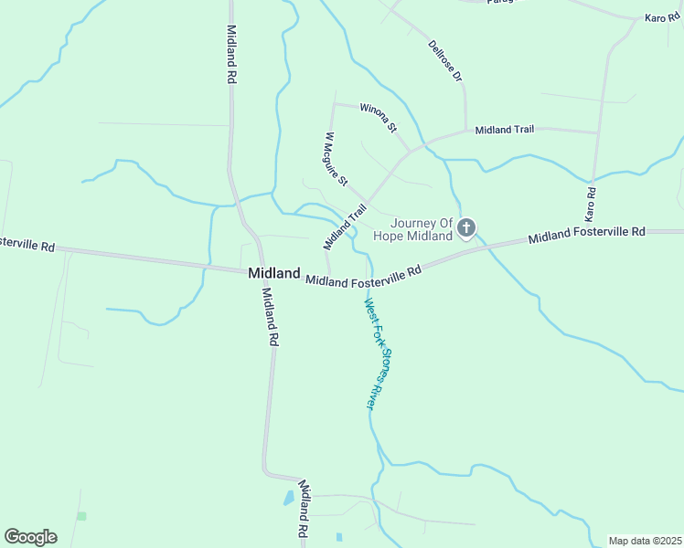 map of restaurants, bars, coffee shops, grocery stores, and more near 3540 Midland Trail in Bell Buckle