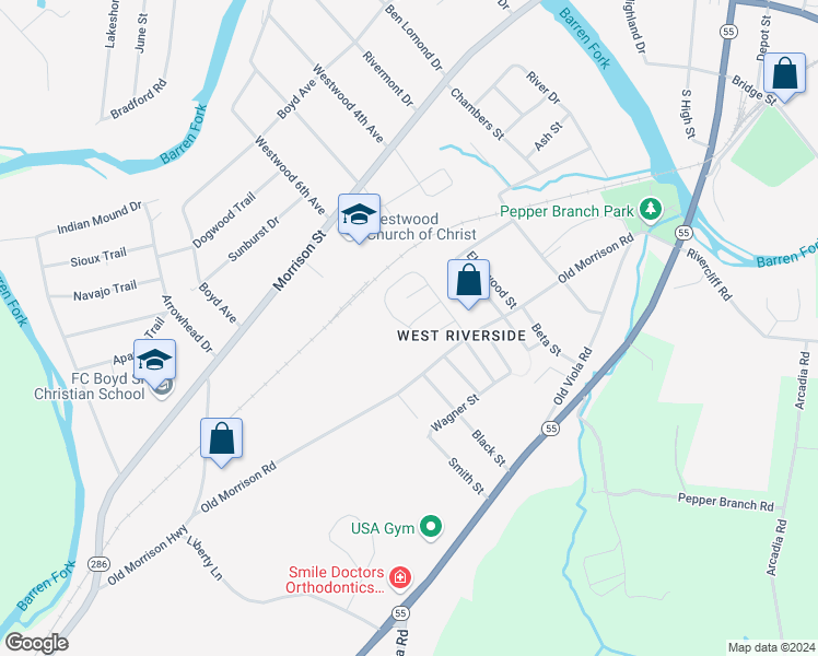 map of restaurants, bars, coffee shops, grocery stores, and more near 298 Hardaway Street in McMinnville