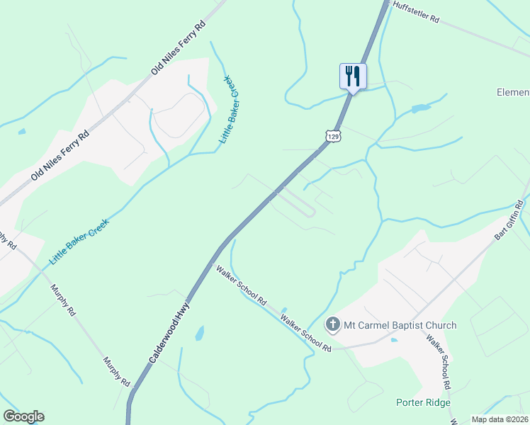 map of restaurants, bars, coffee shops, grocery stores, and more near 938 Calderwood Hwy in Maryville