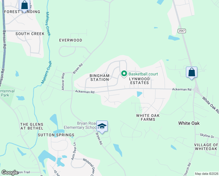 map of restaurants, bars, coffee shops, grocery stores, and more near 300 Coalyard Dr in Garner