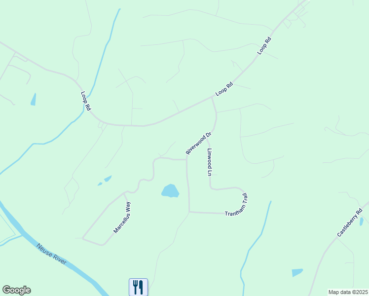 map of restaurants, bars, coffee shops, grocery stores, and more near 312 Riverwood Drive in Clayton