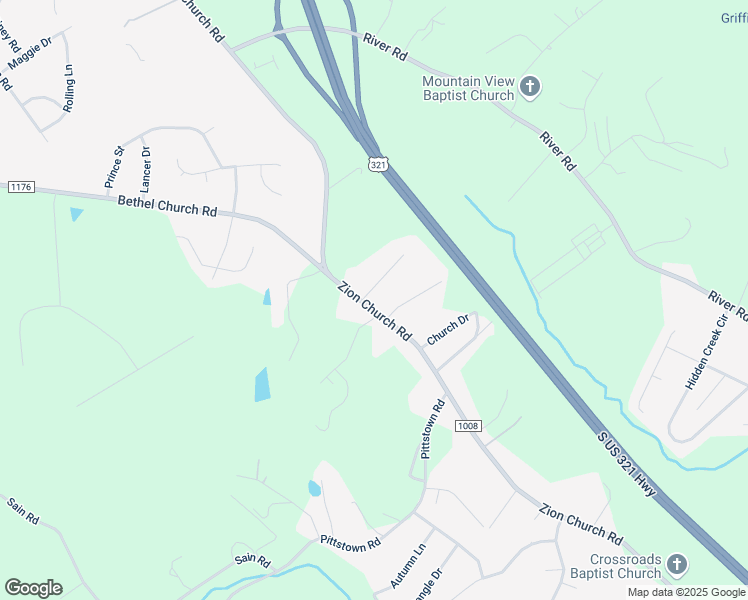 map of restaurants, bars, coffee shops, grocery stores, and more near 4424 Claralee Lane in Hickory