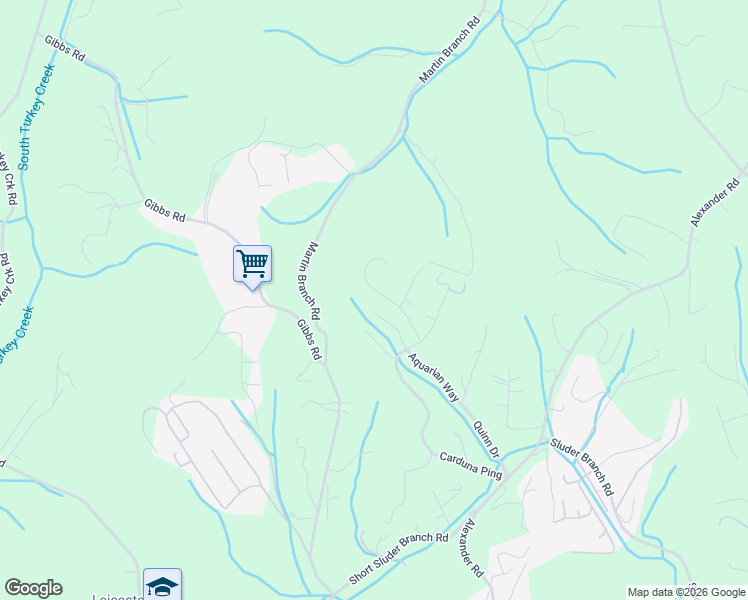 map of restaurants, bars, coffee shops, grocery stores, and more near 616 Southern Pines Place in Leicester