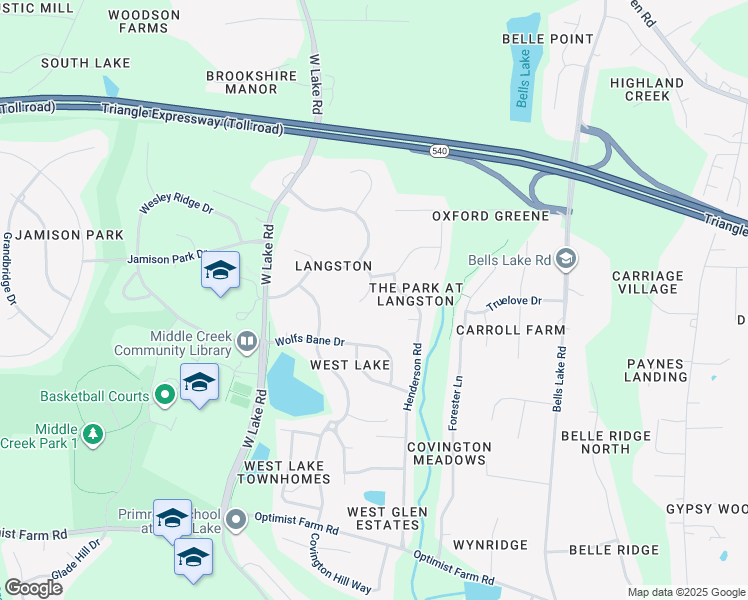 map of restaurants, bars, coffee shops, grocery stores, and more near 4117 Maple Bottom Drive in Apex