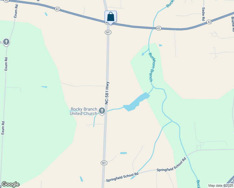 map of restaurants, bars, coffee shops, grocery stores, and more near 5929 North Carolina 581 in Kenly