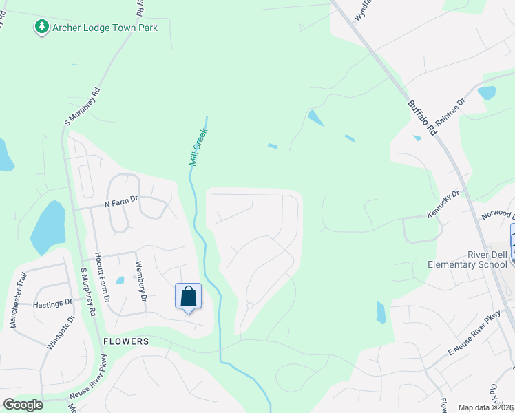 map of restaurants, bars, coffee shops, grocery stores, and more near 49 Summer Mist Ln in Clayton