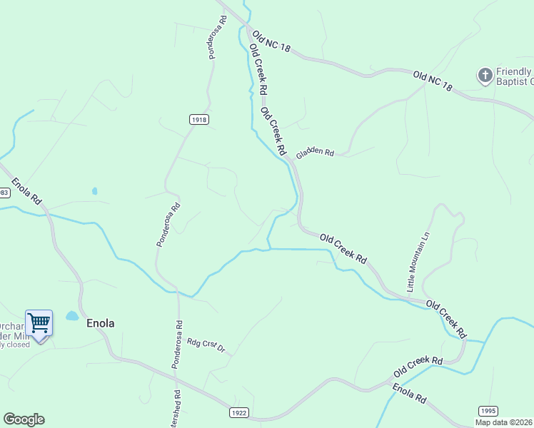 map of restaurants, bars, coffee shops, grocery stores, and more near 5078 Christopher Road in Morganton