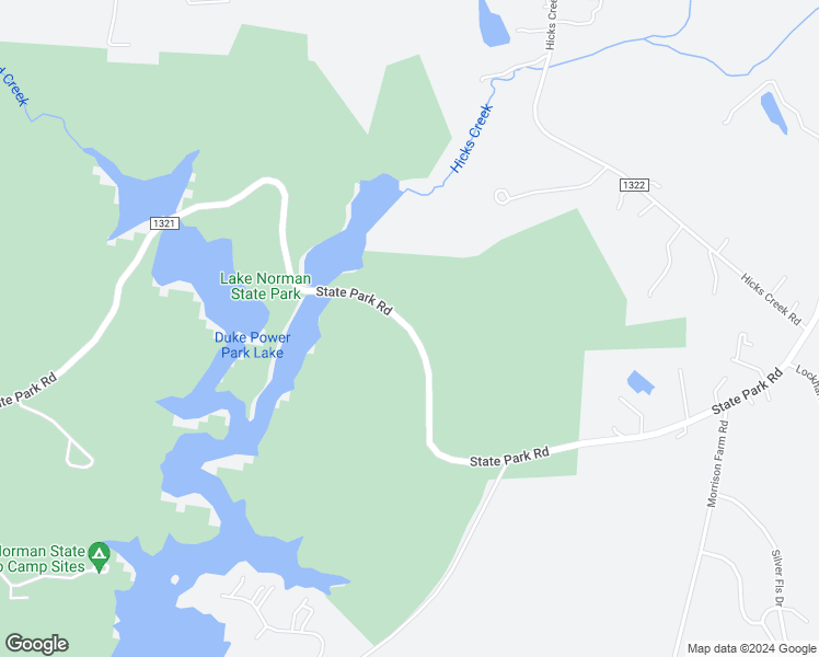 map of restaurants, bars, coffee shops, grocery stores, and more near State Park Road in Troutman