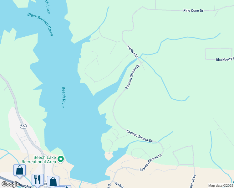 map of restaurants, bars, coffee shops, grocery stores, and more near 325 Eastern Shores Drive in Lexington