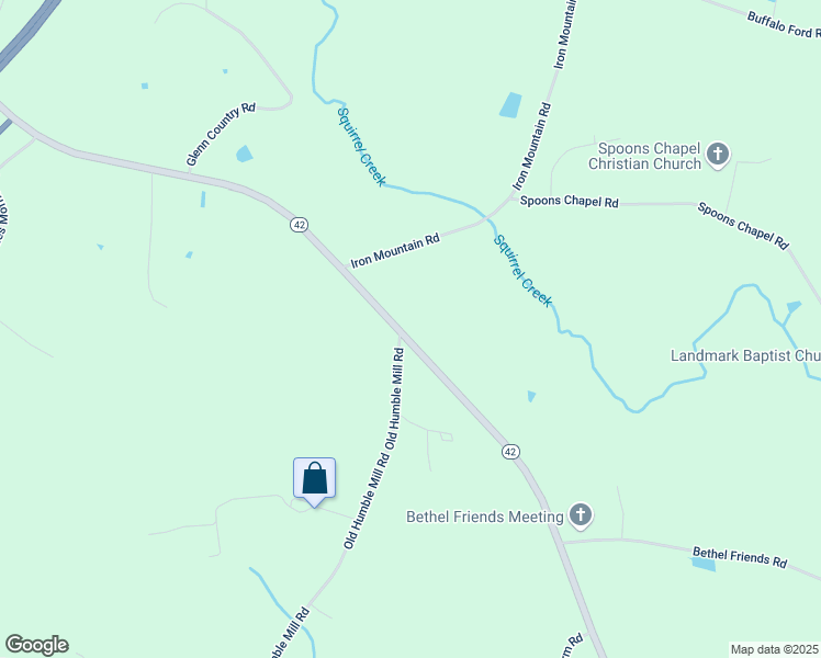 map of restaurants, bars, coffee shops, grocery stores, and more near 2509 North Carolina 42 in Asheboro