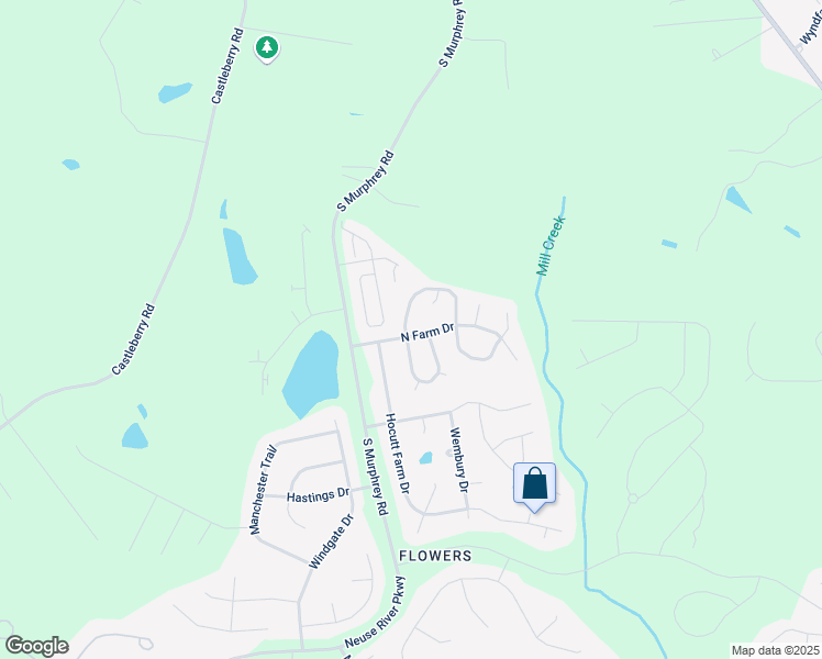 map of restaurants, bars, coffee shops, grocery stores, and more near 20 Millwood Drive in Clayton