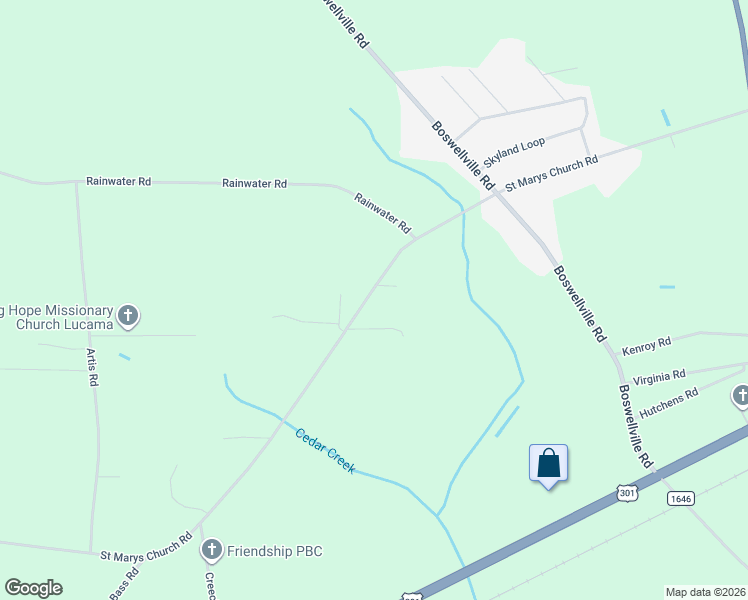 map of restaurants, bars, coffee shops, grocery stores, and more near 4725-4731 Saint Marys Church Road in Lucama