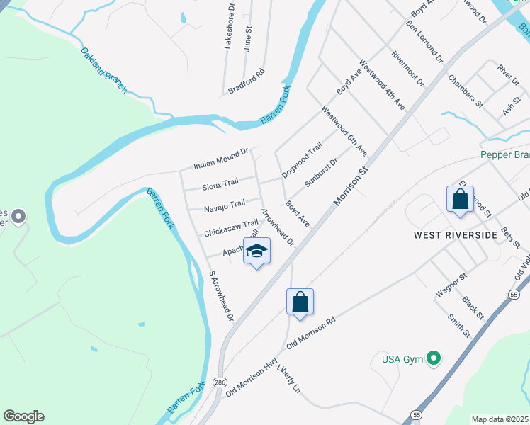 map of restaurants, bars, coffee shops, grocery stores, and more near 200 Arrowhead Drive in McMinnville