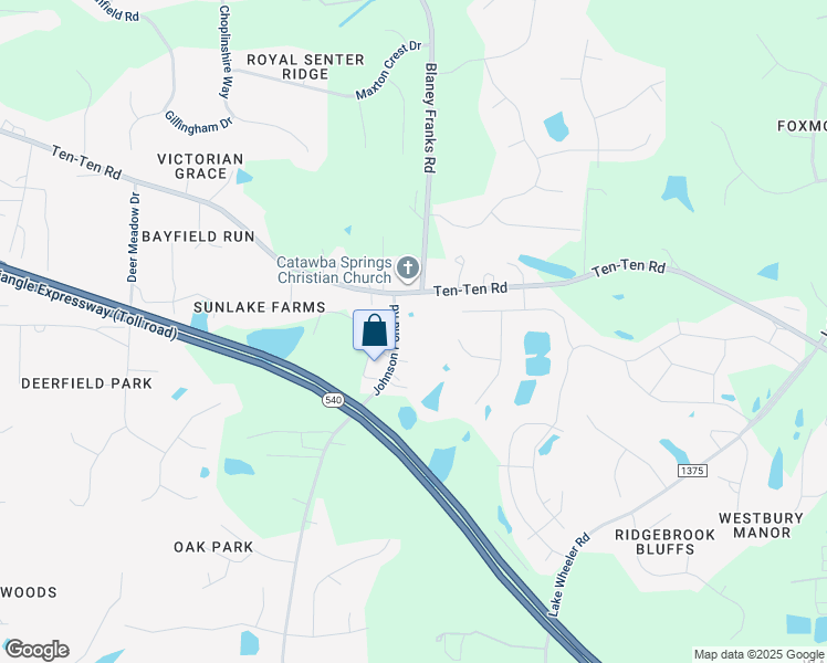 map of restaurants, bars, coffee shops, grocery stores, and more near 3717 Johnson Pond Road in Apex