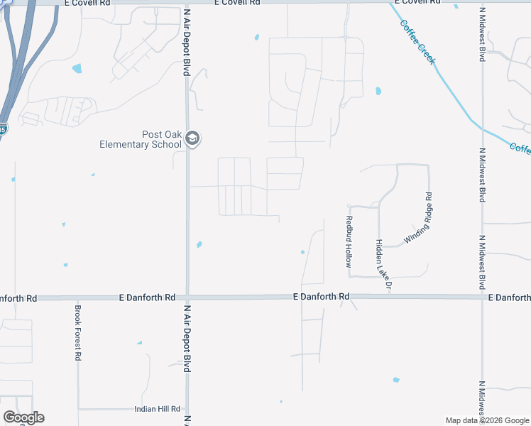 map of restaurants, bars, coffee shops, grocery stores, and more near 1300 North Air Depot Boulevard in Edmond
