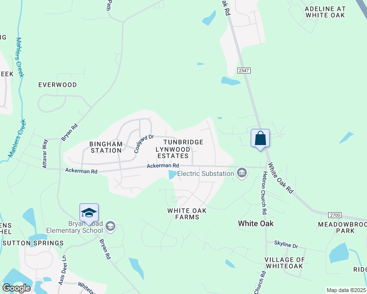 map of restaurants, bars, coffee shops, grocery stores, and more near 556 Coalyard Drive in Garner