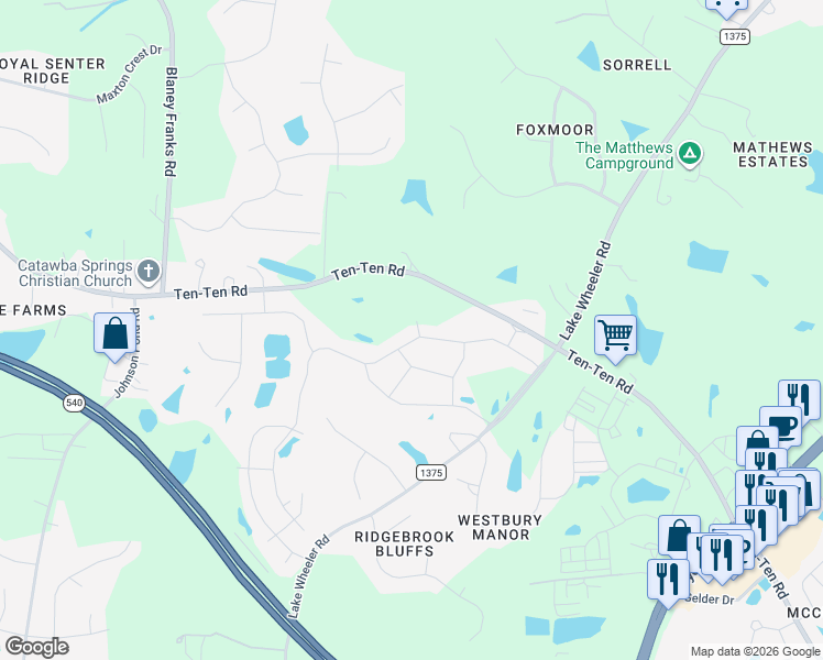 map of restaurants, bars, coffee shops, grocery stores, and more near 8216 Lake Wheeler Road in Raleigh