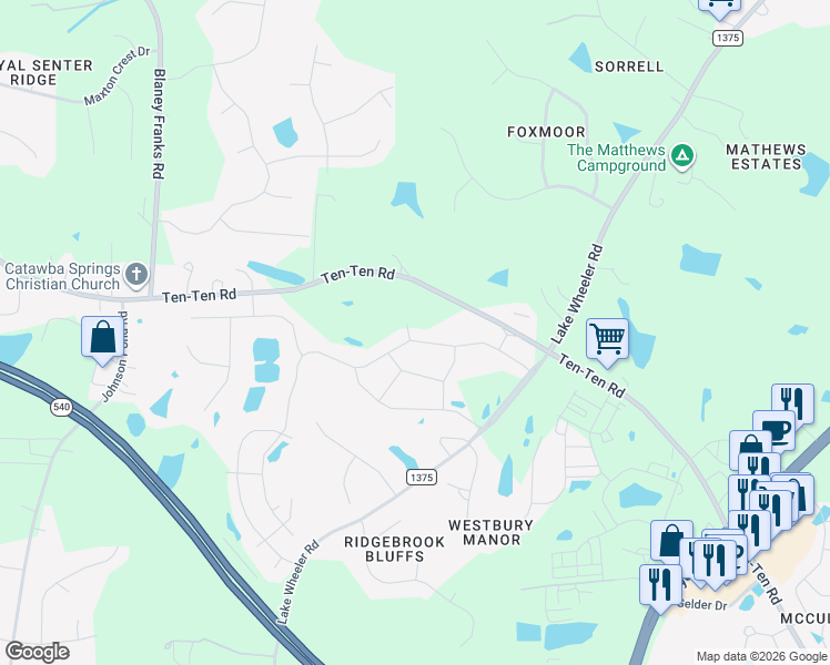 map of restaurants, bars, coffee shops, grocery stores, and more near 8216 Lake Wheeler Road in Raleigh