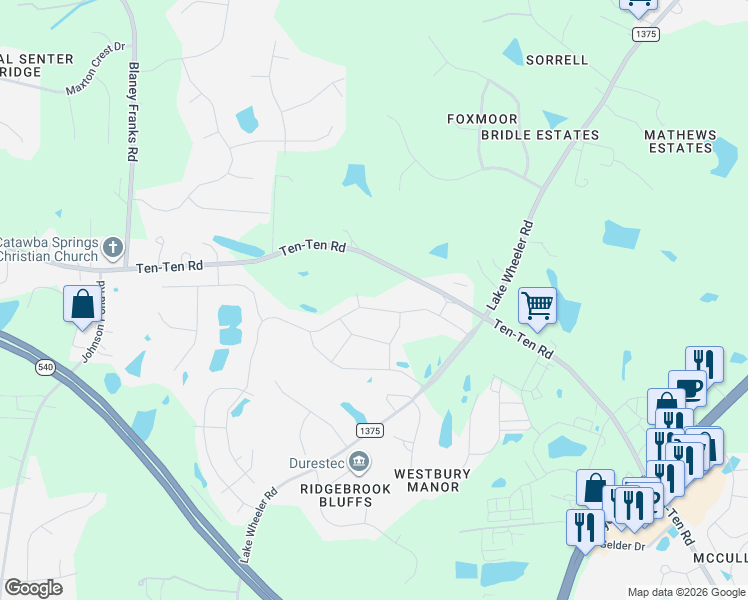 map of restaurants, bars, coffee shops, grocery stores, and more near 8216 Lake Wheeler Road in Raleigh