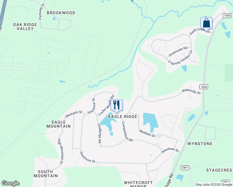 map of restaurants, bars, coffee shops, grocery stores, and more near 172 Locke Woods Road in Raleigh