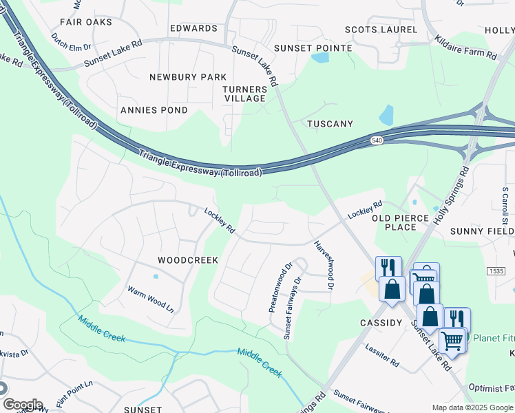 map of restaurants, bars, coffee shops, grocery stores, and more near 315 Castien Cove Place in Apex