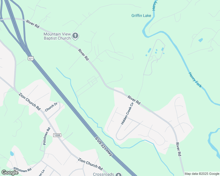 map of restaurants, bars, coffee shops, grocery stores, and more near River Road in Hickory