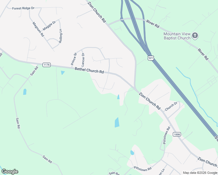 map of restaurants, bars, coffee shops, grocery stores, and more near 4560 Kings Court in Hickory