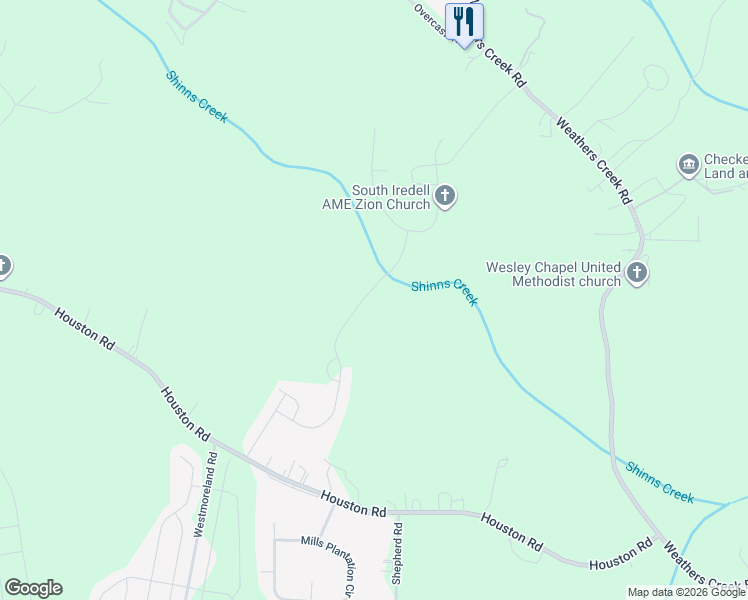 map of restaurants, bars, coffee shops, grocery stores, and more near 201 Winford Road in Troutman