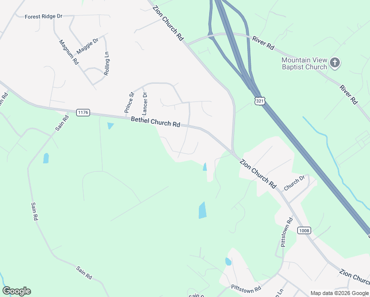 map of restaurants, bars, coffee shops, grocery stores, and more near 4560 Kings Court in Hickory