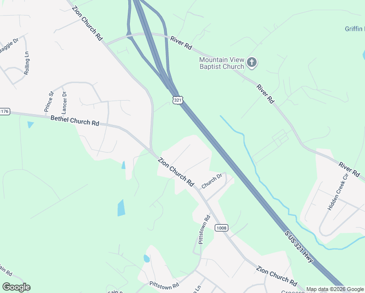 map of restaurants, bars, coffee shops, grocery stores, and more near 4436 Granfloral Drive in Hickory