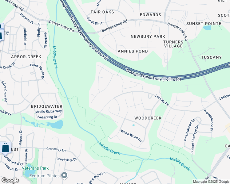 map of restaurants, bars, coffee shops, grocery stores, and more near 5504 Lockley Road in Apex