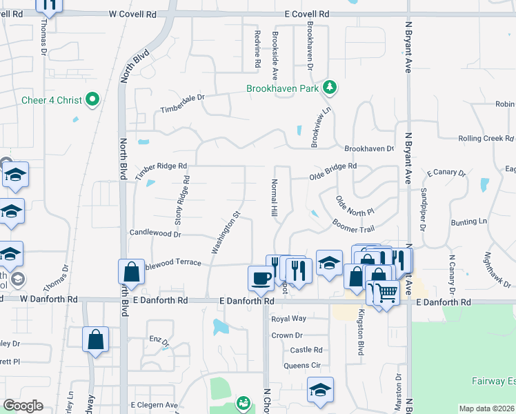 map of restaurants, bars, coffee shops, grocery stores, and more near 1620 Squirrel Tree Place in Edmond