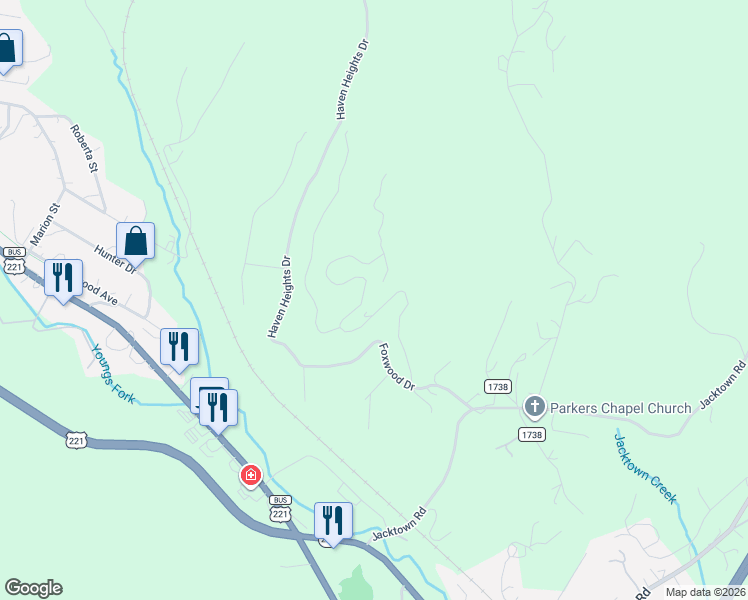 map of restaurants, bars, coffee shops, grocery stores, and more near 362 Woodchuck Road in Marion
