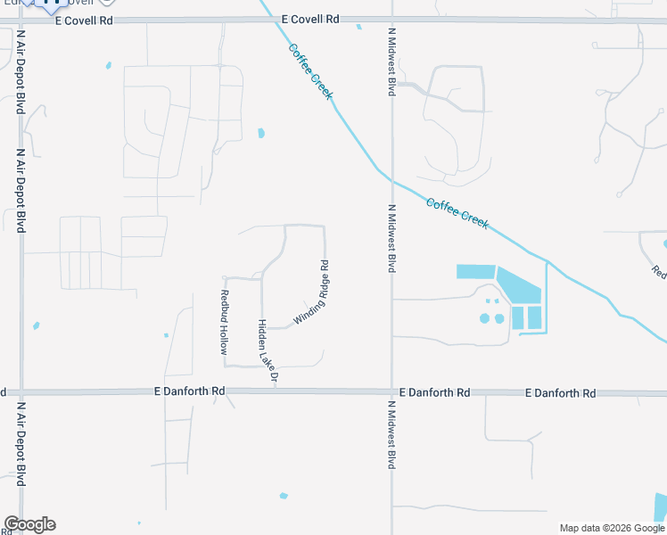 map of restaurants, bars, coffee shops, grocery stores, and more near 1706 Winding Ridge Road in Edmond
