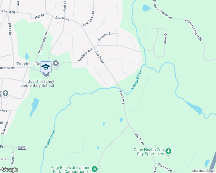 map of restaurants, bars, coffee shops, grocery stores, and more near 855 Holly Drive in Asheboro