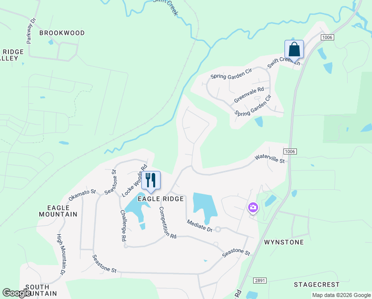 map of restaurants, bars, coffee shops, grocery stores, and more near 106 Cyprine Court in Raleigh
