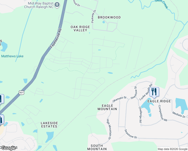 map of restaurants, bars, coffee shops, grocery stores, and more near 7316 Cedric Drive in Raleigh