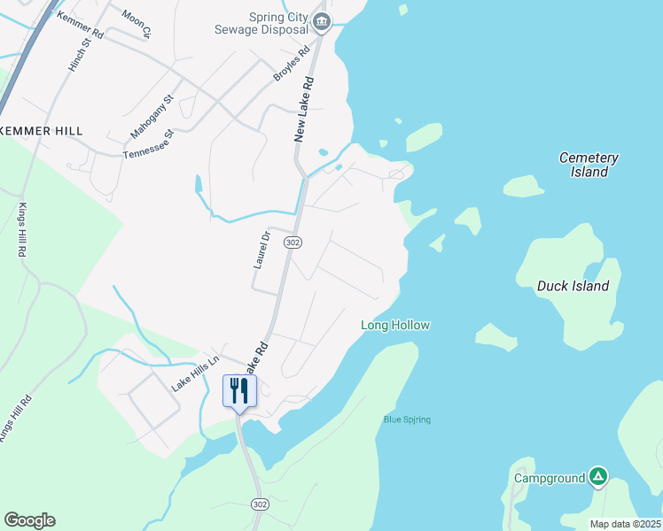 map of restaurants, bars, coffee shops, grocery stores, and more near 131 Dogwood Lane in Spring City