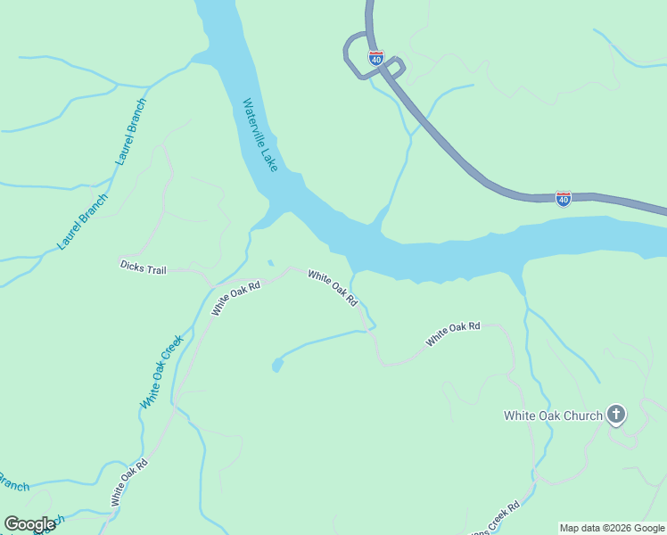 map of restaurants, bars, coffee shops, grocery stores, and more near 9295 White Oak Road in Waynesville