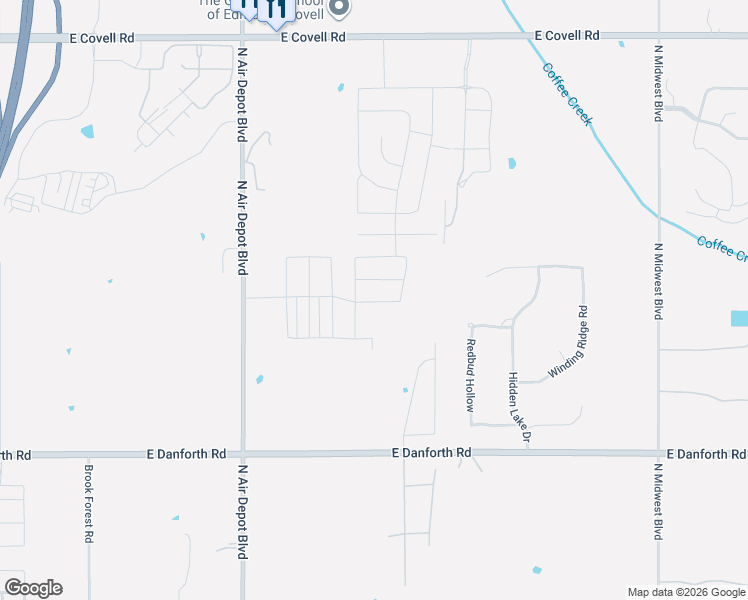 map of restaurants, bars, coffee shops, grocery stores, and more near 1300 North Air Depot Boulevard in Edmond