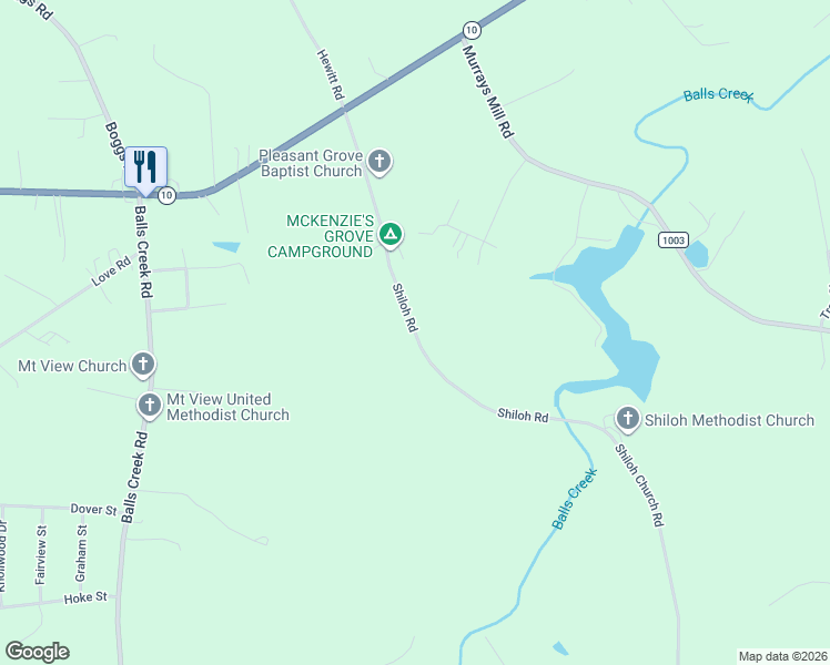 map of restaurants, bars, coffee shops, grocery stores, and more near 1385 Shiloh Rd in Claremont